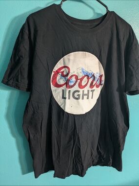 Coors Light Men's Black Short Sleeve Graphic Tee